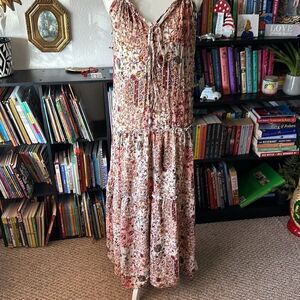 Drew Small ivory & Burgundy size small hobo dress